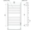 Полотенцесушитель электрический Point Антея П8 500x800, диммер справа, белый PN17858W 4