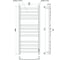 Полотенцесушитель электрический Point Антея П12 500x1200, диммер справа, черный PN17852B 4