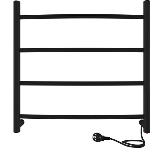 Полотенцесушитель INDIGO Arc electro 50/50 (скр.монтаж, унив.подкл.R/L, черный муар) LCAE50-50BRR