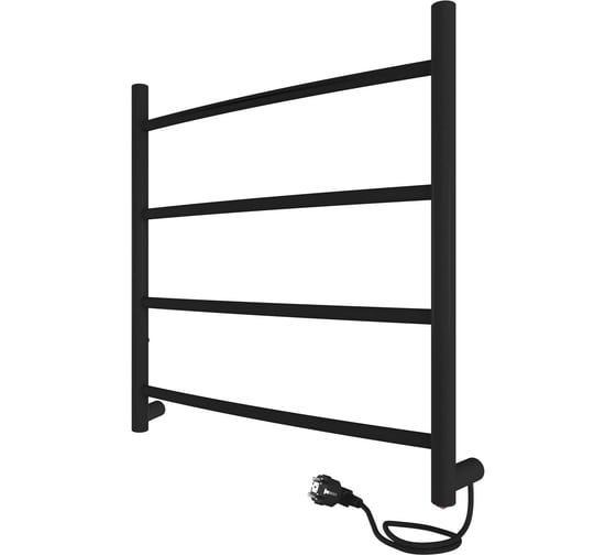 Полотенцесушитель INDIGO Arc electro 50/50 (скр.монтаж, унив.подкл.R/L, черный муар) LCAE50-50BRR 1
