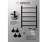 Полотенцесушитель INDIGO Arc electro 60/40 (скр.монтаж, унив.подкл.R/L, черный муар) LCAE60-40BRR 7