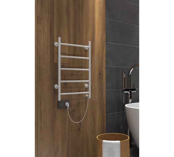 Полотенцесушитель INDIGO Arc electro 60/40 (скр.монтаж, унив.подкл.R/L, белый матовый) LCAE60-40WMR
