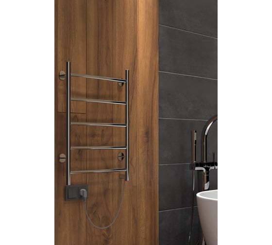Полотенцесушитель INDIGO Arc electro 60/40 (скр.монтаж, унив.подкл.R/L, полиров.) LCAE60-40R