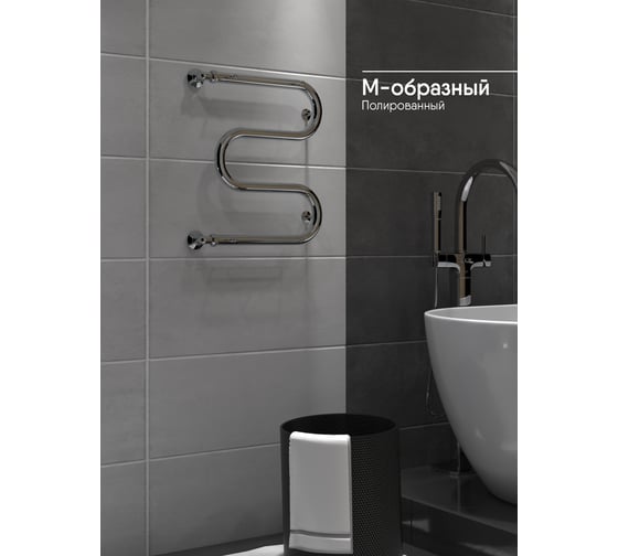 Полотенцесушитель INDIGO M2, с полочкой 1", 50/50 i 101