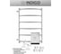 Полотенцесушитель INDIGO Arc 1" - 1/2 70/40, м/о 60 см, боковое подключение К-2, белый матовый LASW70-40WM-б/п-60 3