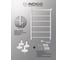 Полотенцесушитель INDIGO Line electro с полкой 80/50, (скр.монтаж, унив.подкл.R/L, белый матовый) LСLE80-50WMPR 6