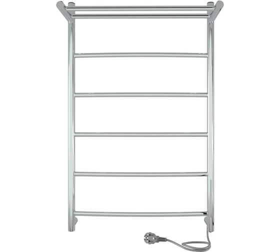 Полотенцесушитель INDIGO Arc electro с полкой 80/50 (скр.монтаж, унив.подкл.R/L, полиров.) LCAE80-50PR