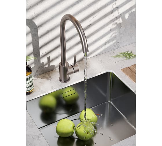 Cмеситель для кухни ORANGE Steel никель M99-005ni