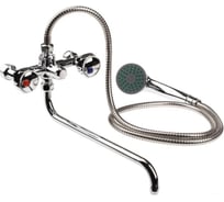 Смеситель для ванны Сантаком ЗП Мария мет.шланг, кер. 276117с