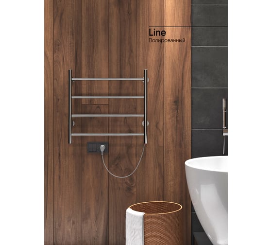 Полотенцесушитель INDIGO Line electro 50/50 (скр.монтаж, унив.подкл.R/L, полиров.) LСLE50-50R