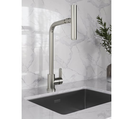 Cмеситель для кухни ORANGE Steel никель M99-009ni