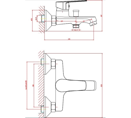 Смеситель для ванны Orange Loop бронза M26-100br
