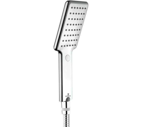 душевая лейка Bossini Agua Fit Air 120 мм, кнопка напора воды, хром B00174.030