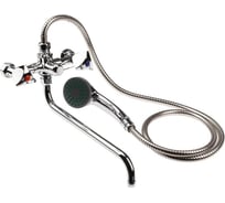 Смеситель для ванны Сантаком ЗП Люсия мет.шланг 276008с