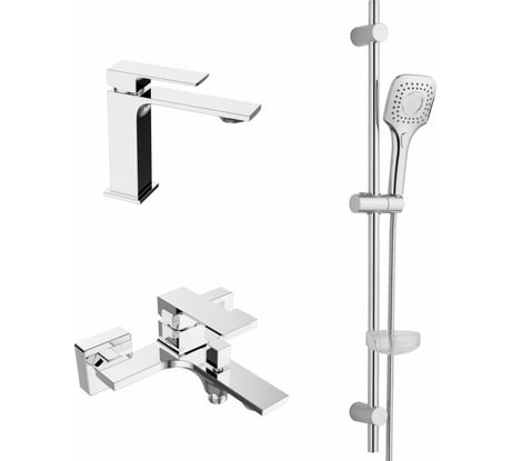 Набор смесителей для ванной с душевым гарнитуром ORANGE Lutz 3 в 1 хром M04-311cr