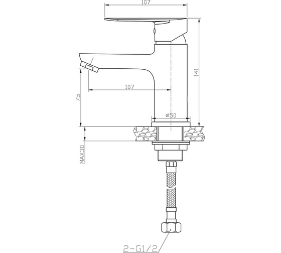 Смеситель для раковины Agger Splendid хром A0902100