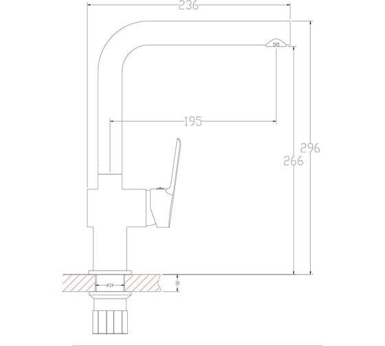 Смеситель для кухни Agger Strong хром A1400100