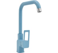 Смеситель для мойки с высоким изливом Славен одноручный, синий СЛ-ОД-Д91