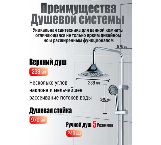Душевая система Agger Retro хром A1993500