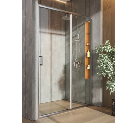 Душевое ограждение с раздвижной дверкой Orange E02-140tcr хром