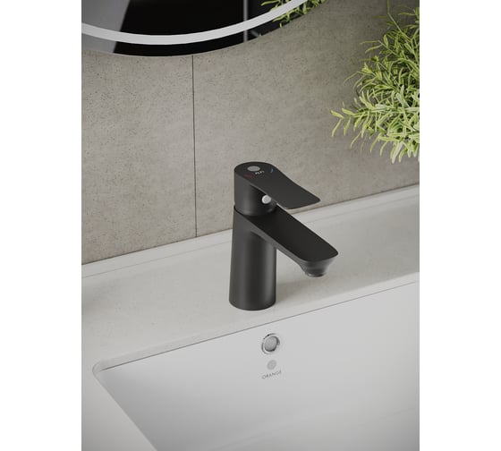 Смеситель для раковины ORANGE Aristo черный M19-021b