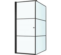 Душевой уголок BERGES DARK 900x900x1950, прозрачное стекло, 8 мм, левый 061020L