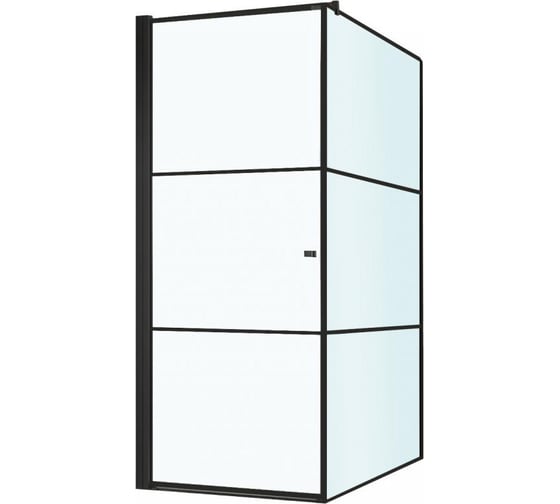 Душевой уголок BERGES DARK 900x900x1950, прозрачное стекло, 8 мм, левый 061020L