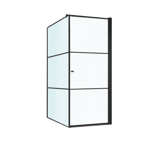Душевой уголок BERGES DARK 900x900x1950, прозрачное стекло, 8 мм, правый 061020R 1