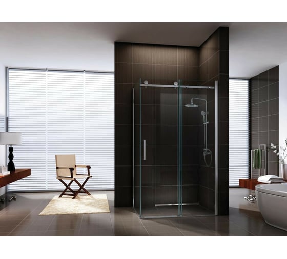 Душевой уголок BERGES GELIOS 900x1200x1950, прозрачное стекло, 8 мм, профиль хром 061019