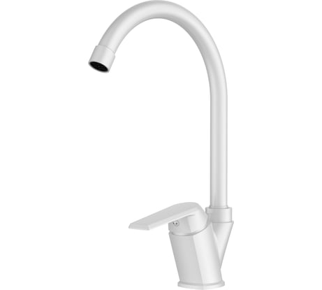 Полимерный смеситель для кухни, белый OneLife P02-000w