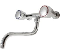 Настенный смеситель Сантаком нижний излив, маховик глобо 140007с