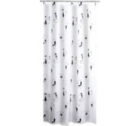 Штора для ванных комнат RIDDER Cats белый/черный 403230