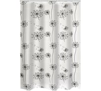 Штора для ванных комнат RIDDER Moonflower белый/черный 303210