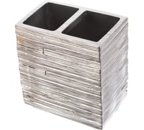 Стаканчик для зубной щетки RIDDER Brick Silver серебряный 22150227