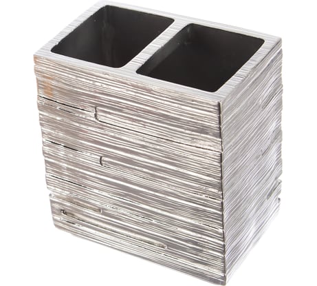 Стаканчик для зубной щетки RIDDER Brick Silver серебряный 22150227