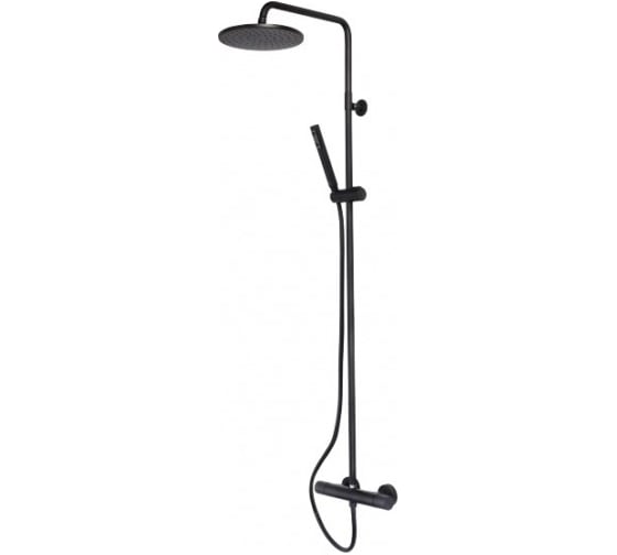 Душевая стойка Bossini Line Black&White с монокомандным смесителем, черный матовый 10095.073