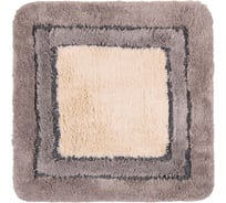 Мягкий коврик WESS Carre для ванной комнаты 70х70 см., цвет серый белый AK42-90
