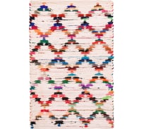 Мягкий коврик WESS Boho для ванной комнаты 60х90 см., цвет бежевый красный C24-60