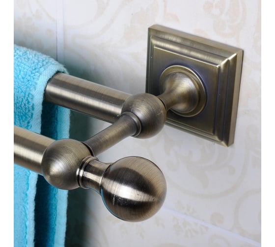 Двойной держатель для полотенца WESS 60 см Roytend antique bronze W24-02
