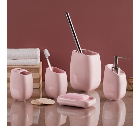 Стакан для зубных щеток WESS Brillar pink G85-87