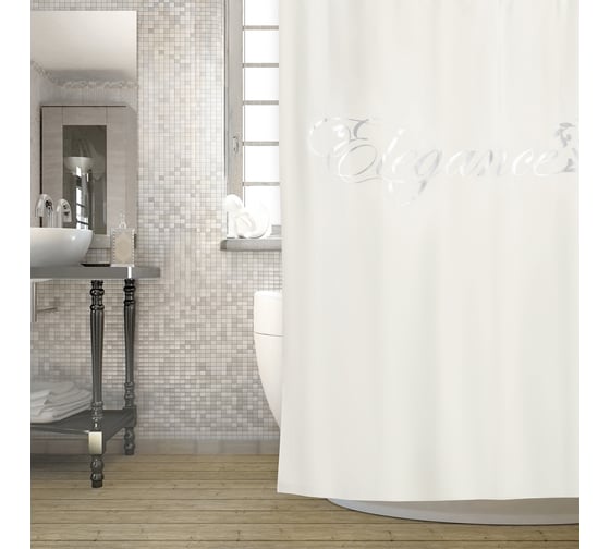 Занавеска для ванной комнаты WESS Elegance тканевая 180х200 см T637-1