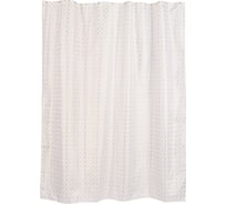 Занавеска WESS Grid для ванной комнаты тканевая, цвет белый золотой T675-1