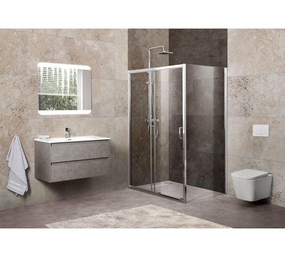 Душевой уголок BelBagno UNIQUE-AH-1-110/125-80-C-Cr