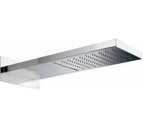 Настенный верхний душ/панель Bossini Manhattan 500x200x24 из стали с режимами тропический душ, каскад, цвет хром I00570.030