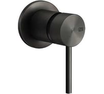 Смеситель встраиваемый Gessi Flessa однорычажный, на 1 выход, внешняя часть, цвет Black Metal Brushed PVD 54019.707