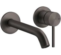 Смеситель для раковины Gessi Flessa встраиваемый, однорычажный, длинный излив, без донного клапана, внешняя часть, цвет Black Metal Brushed PVD 54086.707