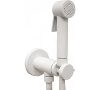 Гигиенический душ Bossini смеситель прогрессивный с лейкой из ABS клапаном подачи ABS Paloma Flat, шланг Lux 1250 мм, цвет белый матовый E37015.045