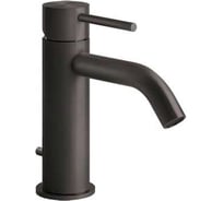Смеситель для раковины Gessi Flessa донный клапан, соединительные шланги, цвет Black Metal Brushed PVD 54001.707