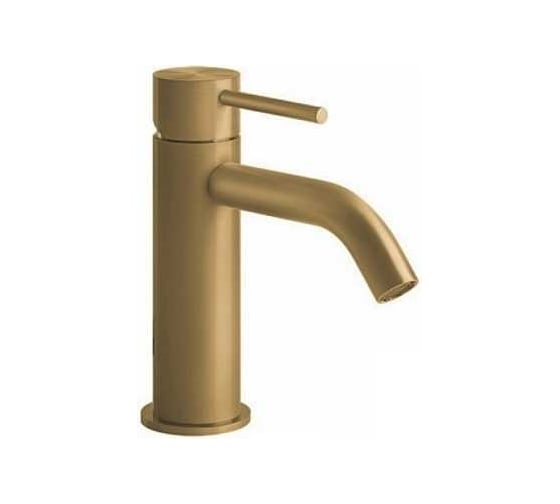 Смеситель для раковины Gessi Flessa без донного клапана, соединительные шланги, цвет Brass Brushed PVD 54002.727