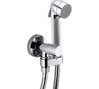 Гигиенический комплект Bossini Nikita-Gom запорный вентиль держатель для душа, душ с кнопкой подачи воды, шланг 1250 мм, цвет хром E57004B.030
